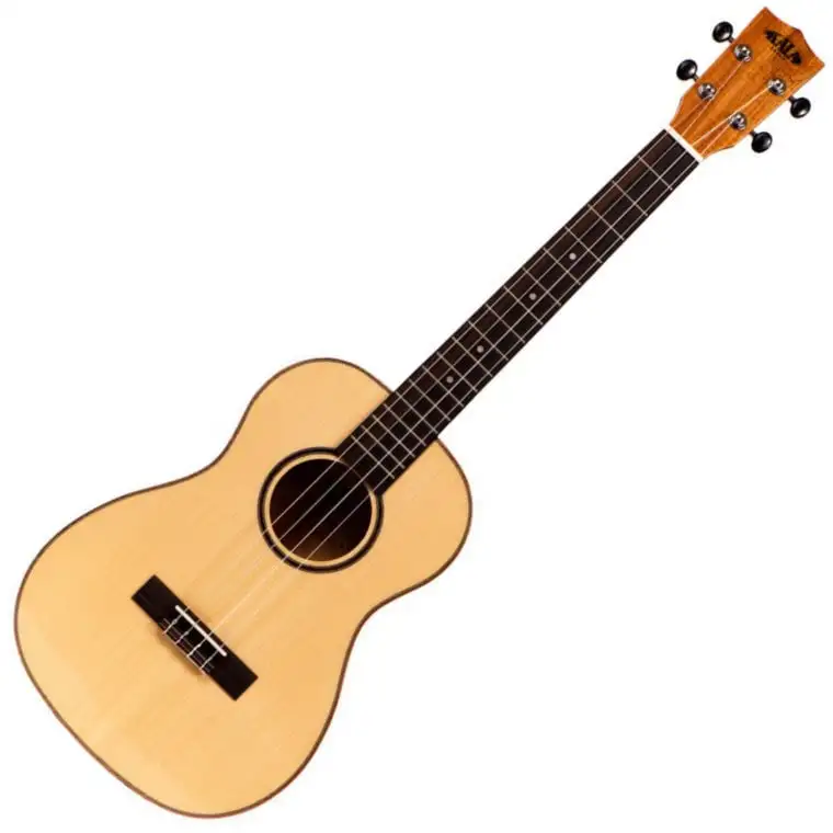 Kala Solid Spruce Top Baritone Ukulele Flamed Maple with Case