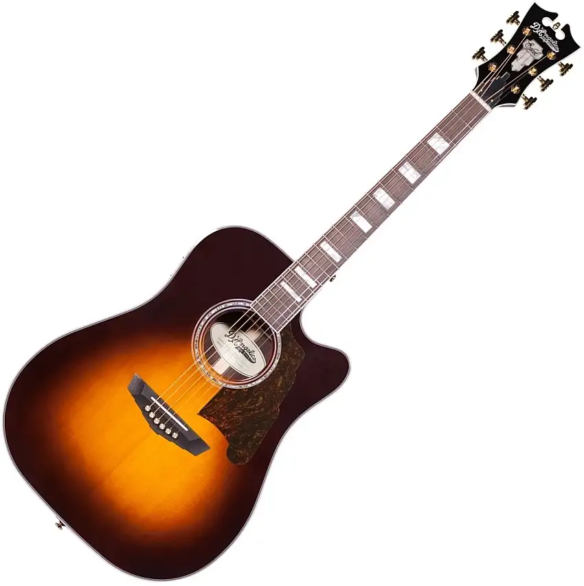 D'Angelico Excel Bowery Vintage Sunburst elektroakustisk gitarr