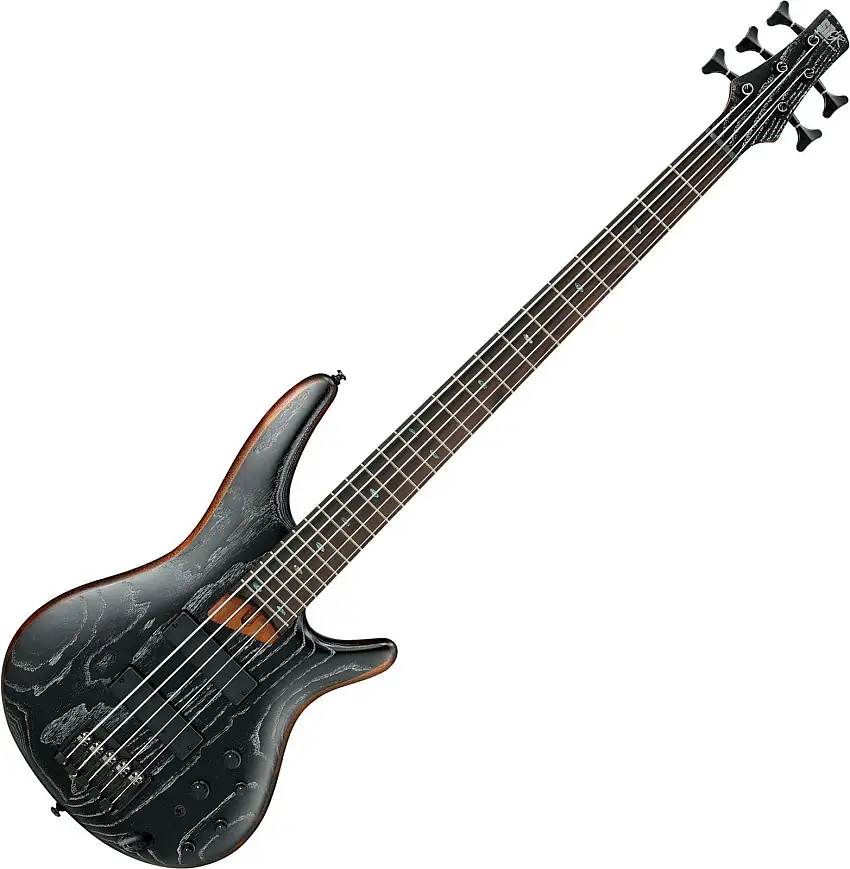 Ibanez SR675-SKF Silver Wave Black Flat 5-strängad basgitarr
