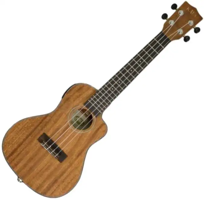 Kala Solid Mahogany Concert Ukulele with Cutaway EQ and Case
