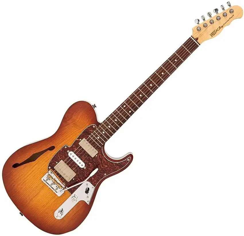Fret King Black Label Country Squire Semi-Tone Deluxe Honeyburst Elektrisk gitarr