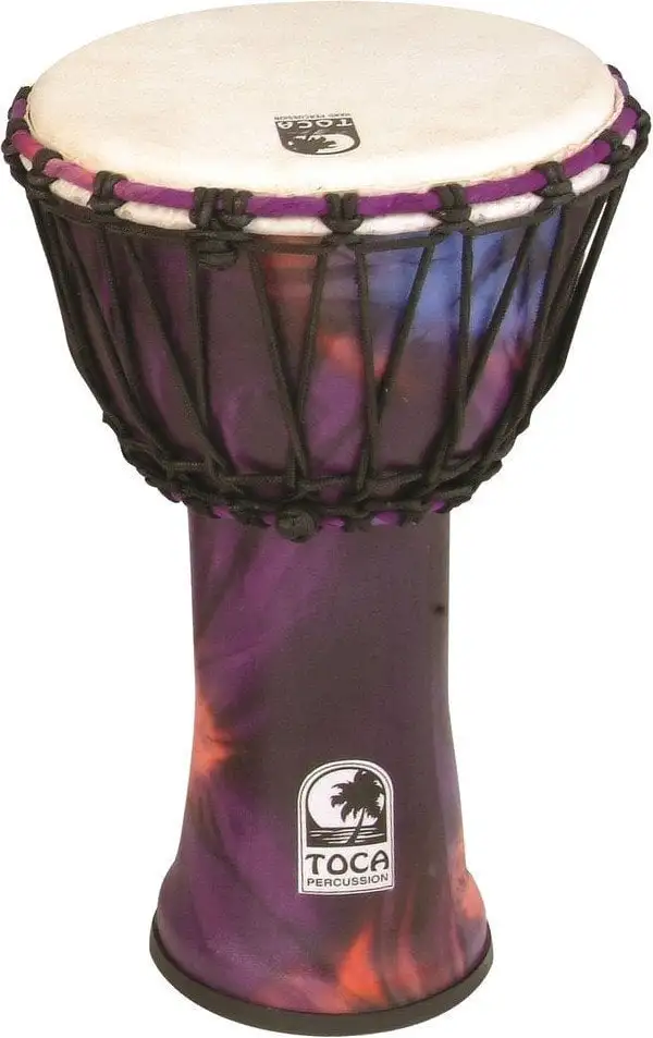 Toca Percussion SFDJ-10WP Djembe Freestyle Rope Tuned Woodstock Purple