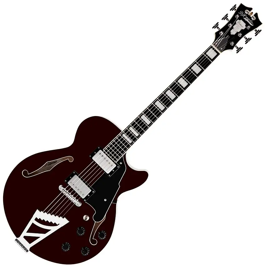 D'Angelico Premier SS Stairstep Lefty Trans Wine