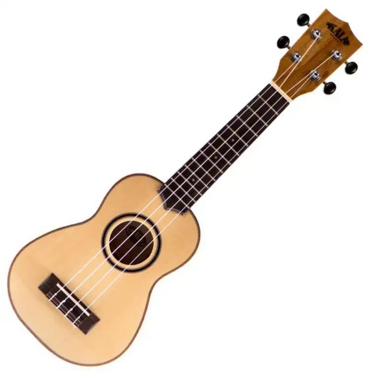 Kala Solid Spruce Top Soprano Ukulele Flamed Maple with Case