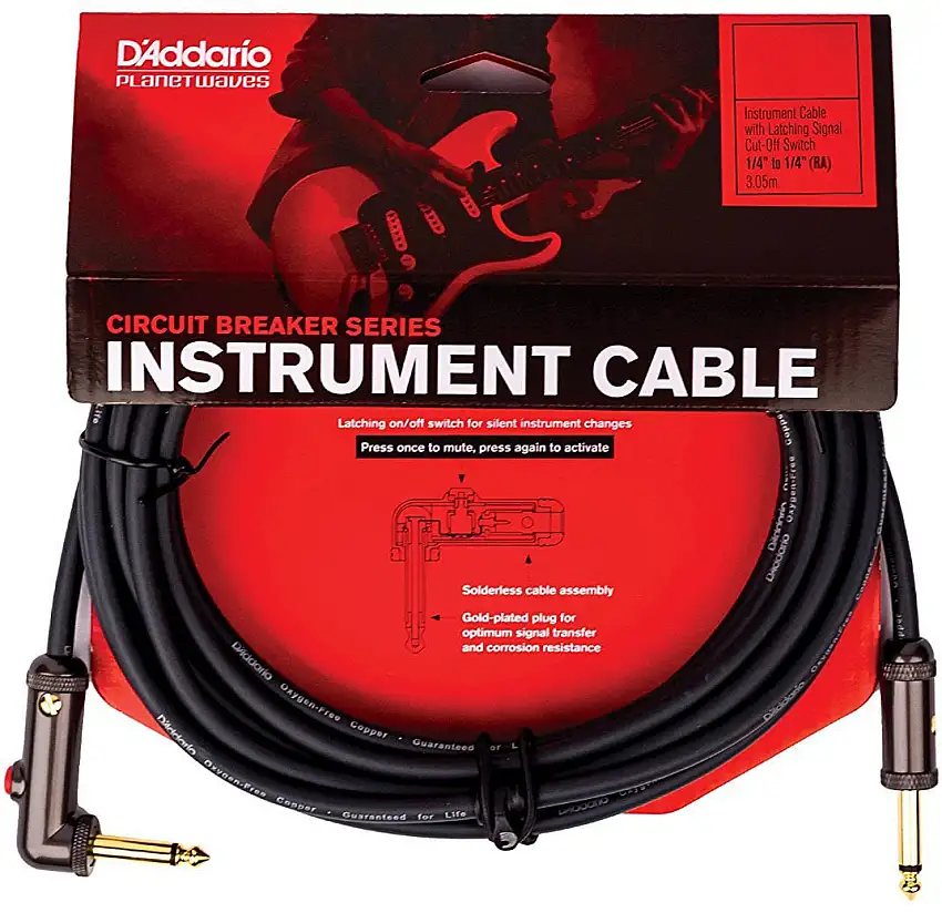 D'Addario Planet Waves PW-AGLRA-10 3 m Rak-vinklad Instrumentkabel