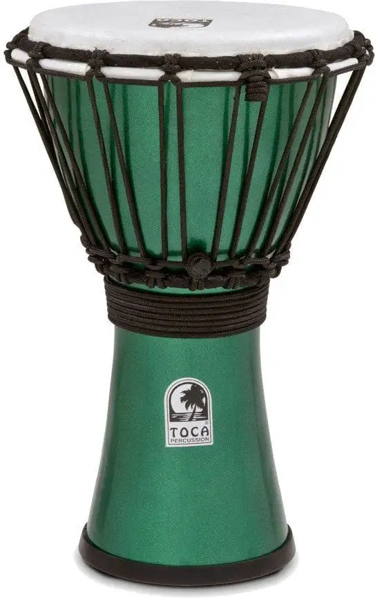 Toca Percussion TFCDJ-7MG Djembe Freestyle ColorSound Metallic Green