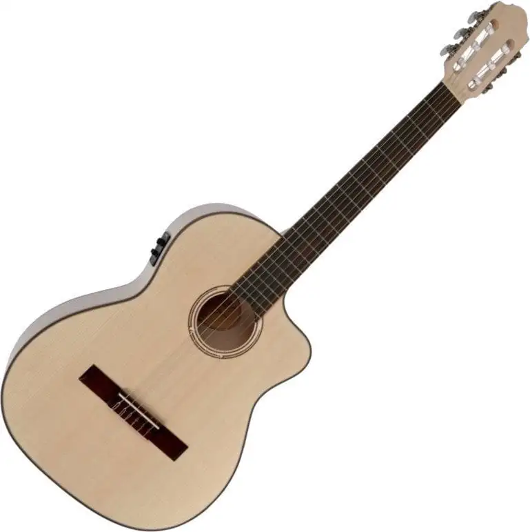 VGS Pro Natura 4/4 4/4 Natural Silver Klassisk gitarr med förförstärkare