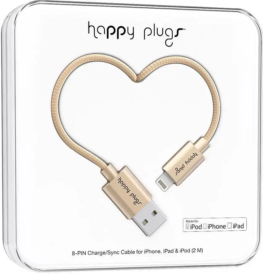 Happy Plugs Lightning Cable 2M, Champagne